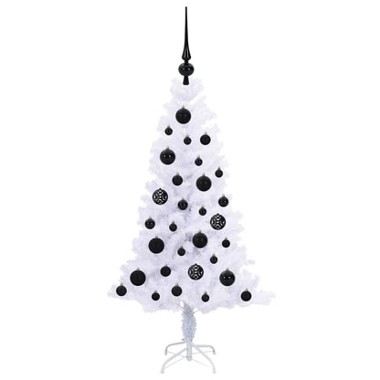 Albero di Natale artificiale Bianco 120 cm PVC e Acciaio