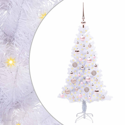 Albero di Natale artificiale Bianco 120 cm PVC e Acciaio