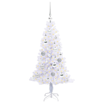 Albero di Natale artificiale Bianco 120 cm PVC e Acciaio