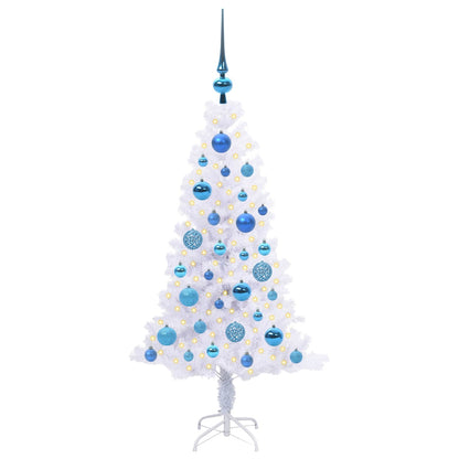 Albero di Natale artificiale Bianco 120 cm PVC e Acciaio