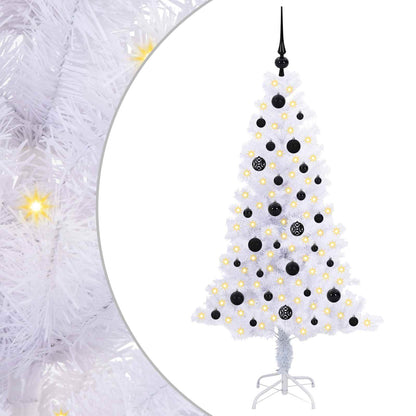 Albero di Natale artificiale Bianco 150 cm PVC e Acciaio