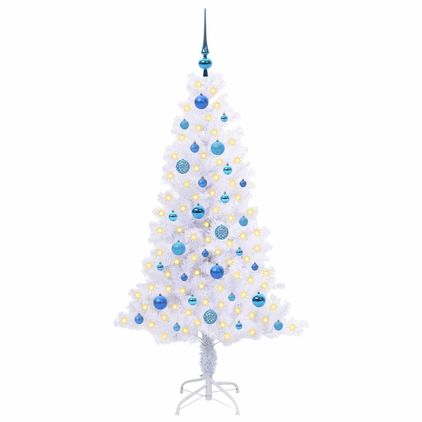 Albero di Natale artificiale Bianco 150 cm PVC e Acciaio | homemem39