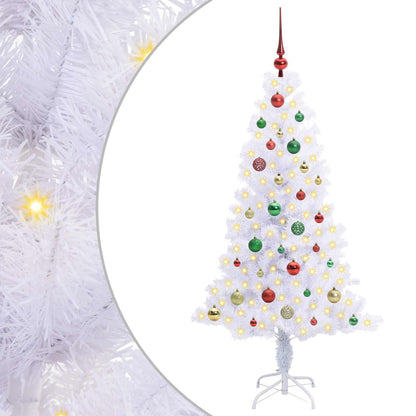 Albero di Natale artificiale Bianco 150 cm PVC e Acciaio | homemem39
