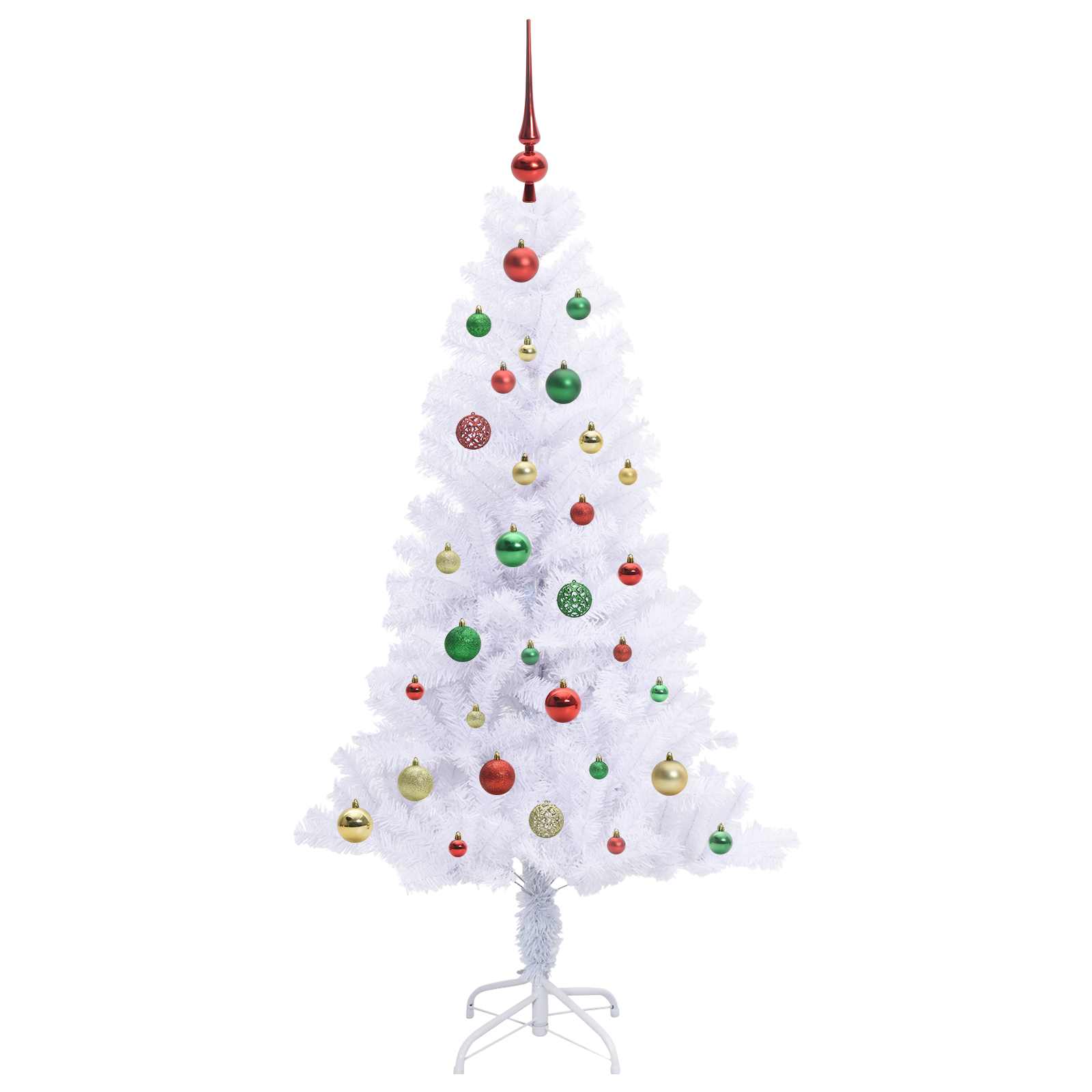 Albero di Natale artificiale Bianco 150 cm PVC e Acciaio | homemem39