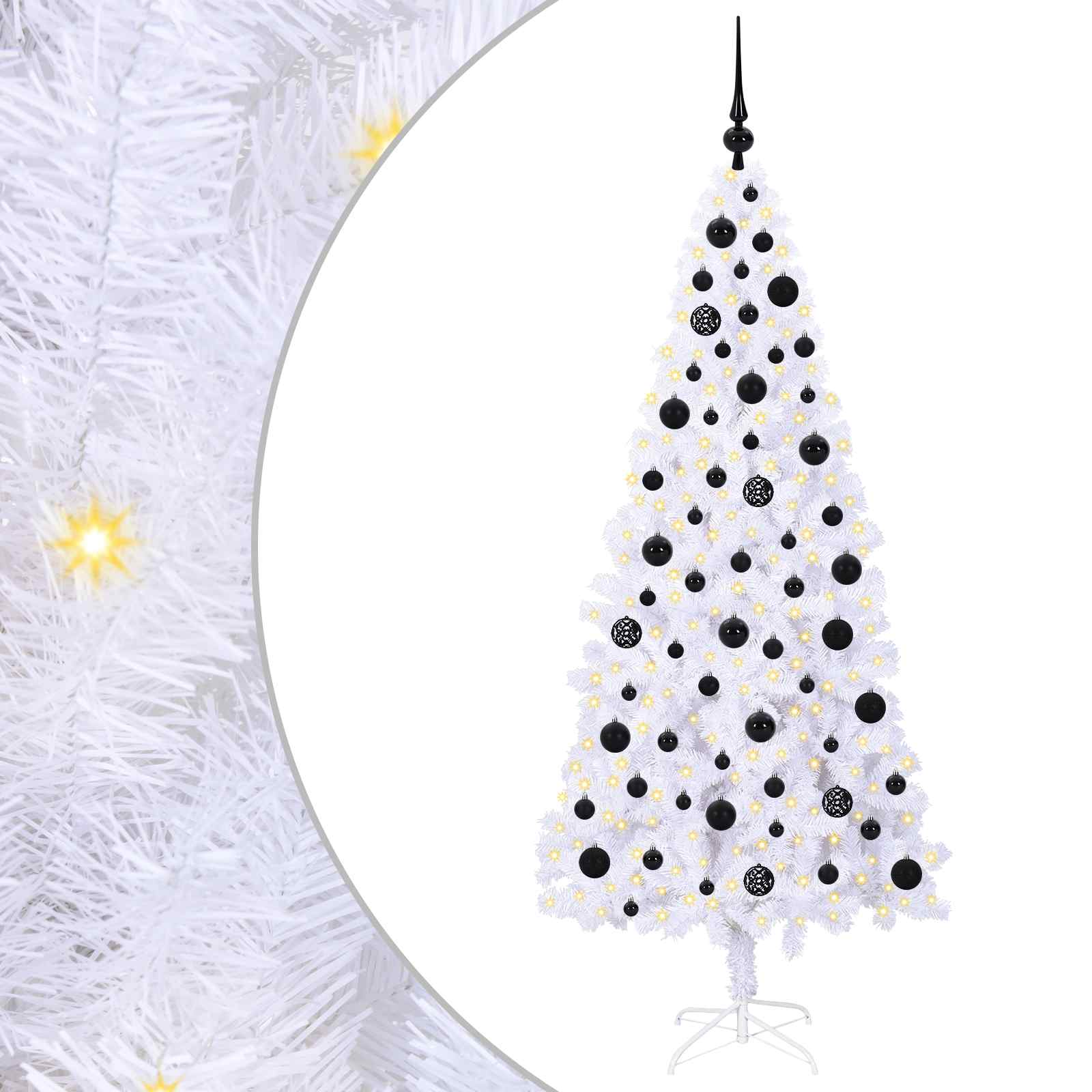 Albero di Natale artificiale Bianco 180 cm PVC e Acciaio | homemem39