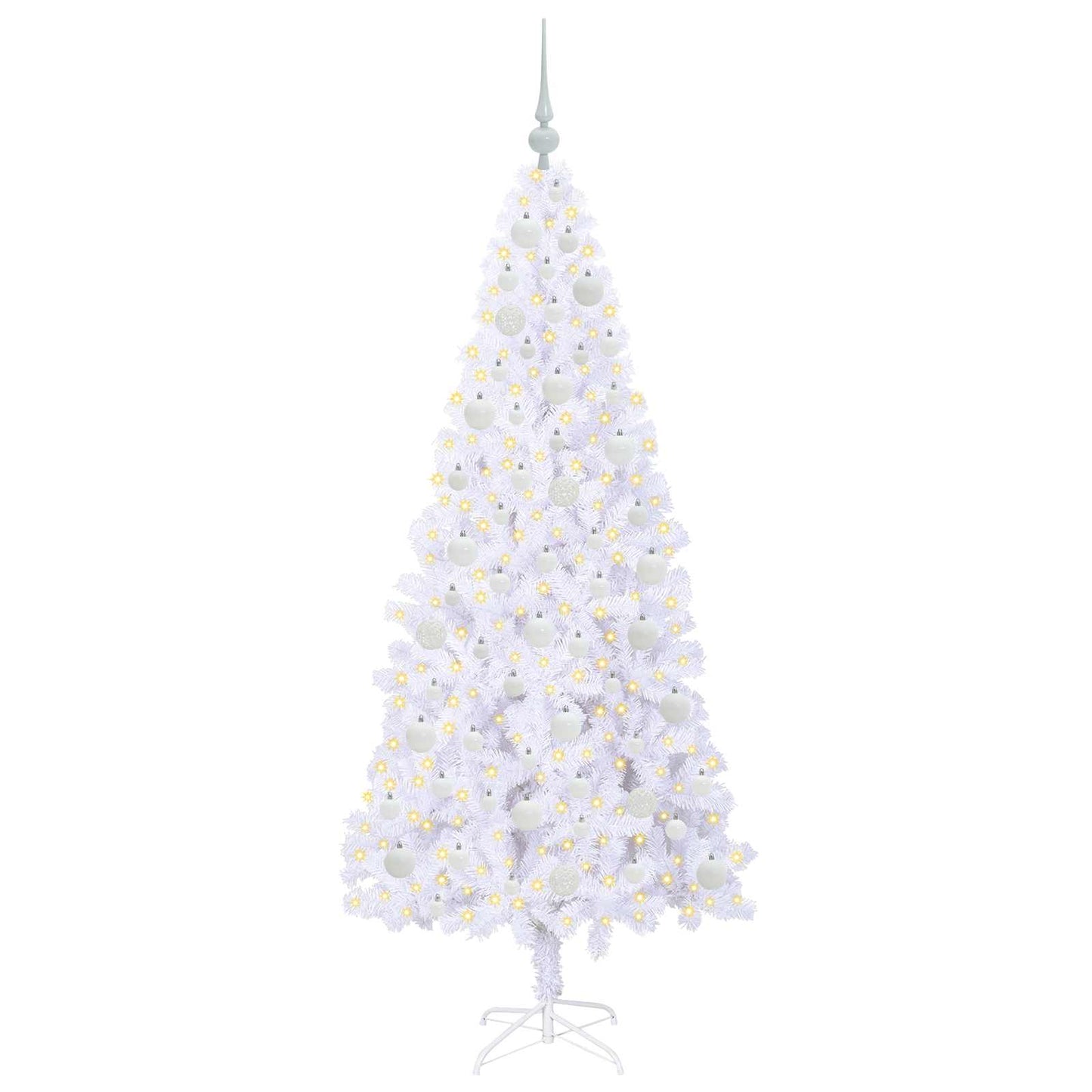 Albero di Natale artificiale Bianco 180 cm PVC e Acciaio | homemem39