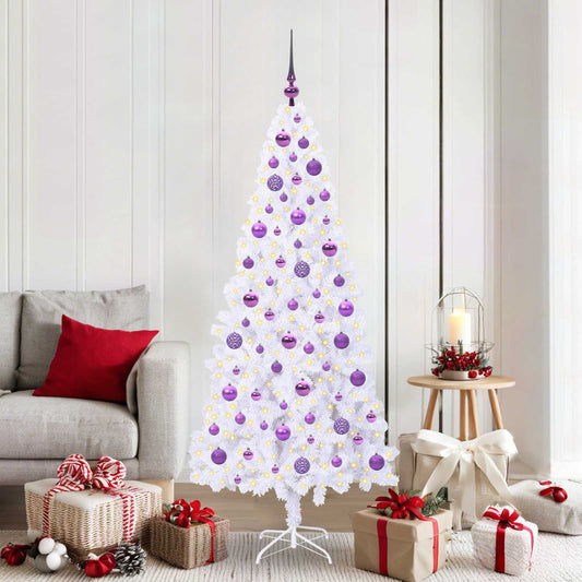 Albero di Natale artificiale Bianco 180 cm PVC e Acciaio | homemem39