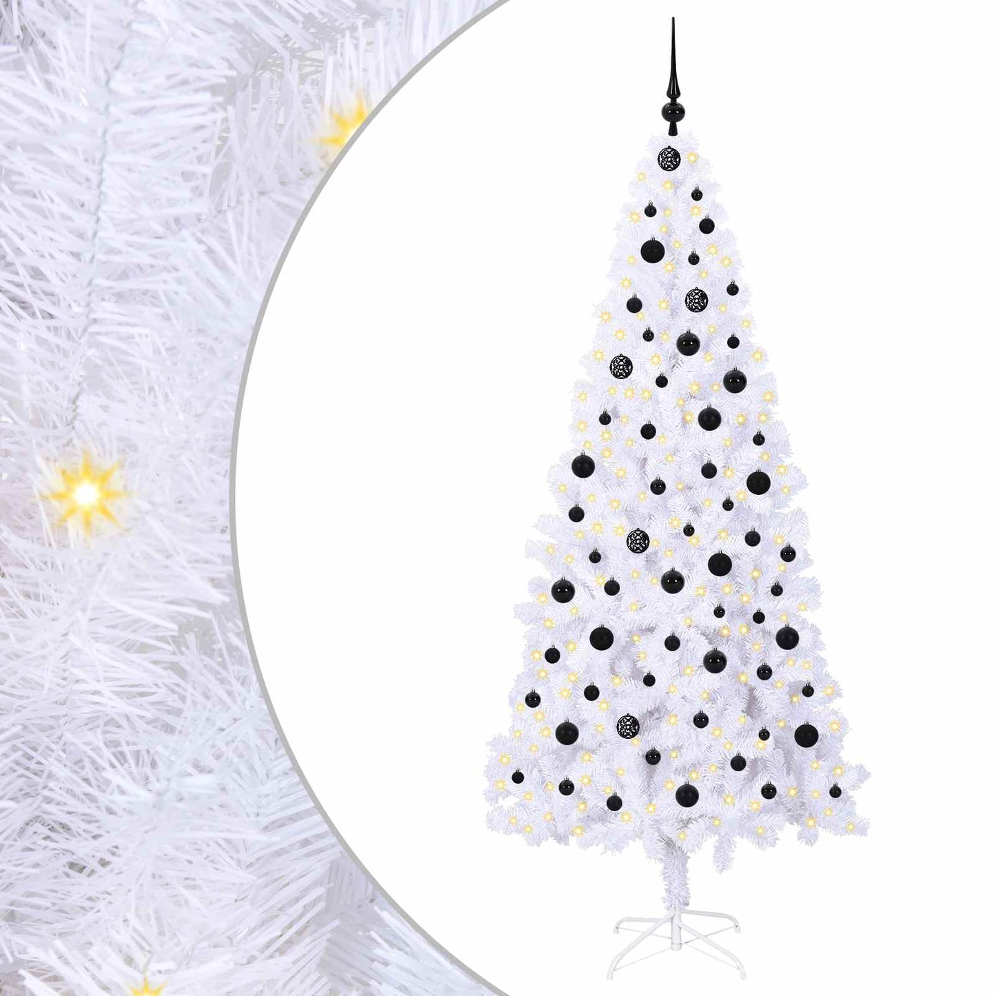 Albero di Natale artificiale Bianco 210 cm PVC e Acciaio | homemem39