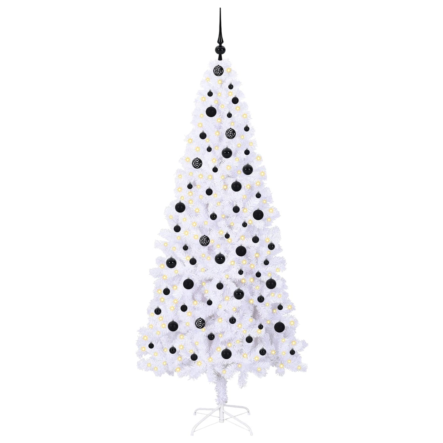 Albero di Natale artificiale Bianco 210 cm PVC e Acciaio | homemem39