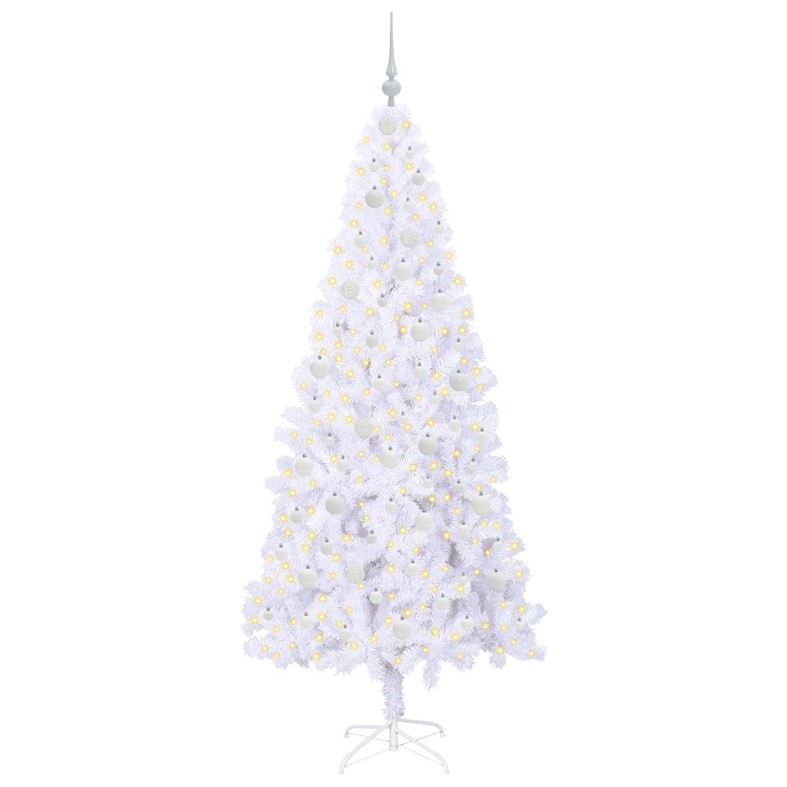 Albero di Natale artificiale Bianco 210 cm PVC e Acciaio | homemem39