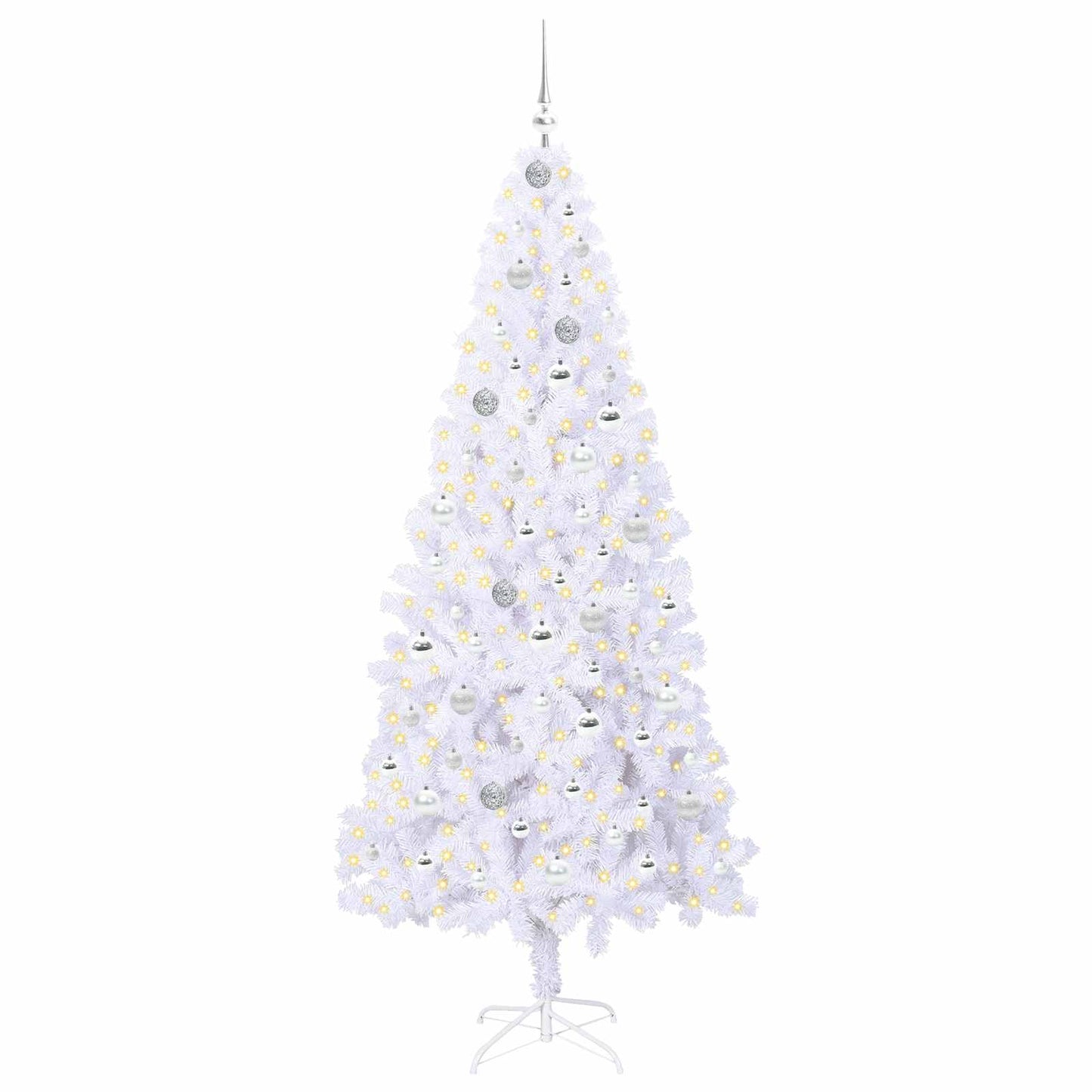 Albero di Natale artificiale Bianco 210 cm PVC e Acciaio | homemem39