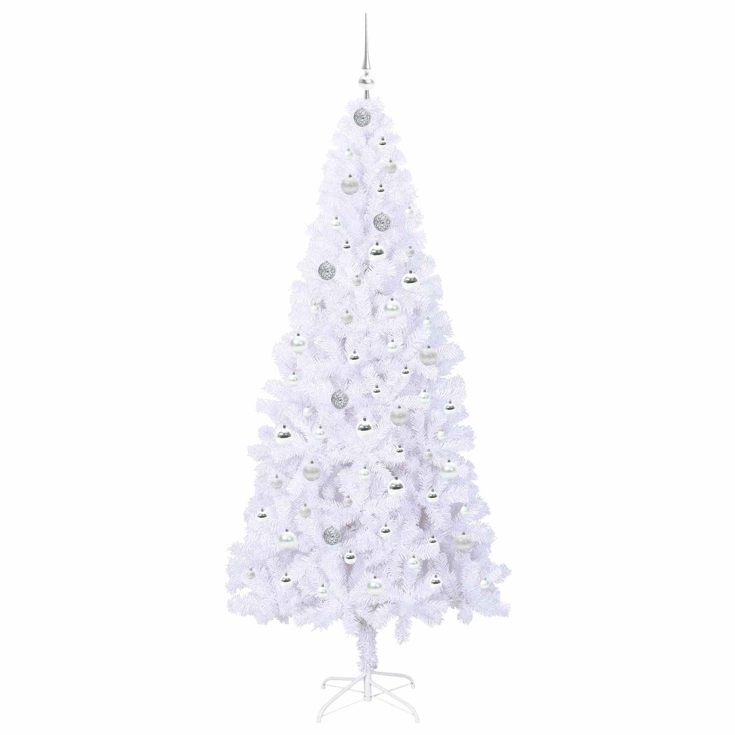 Albero di Natale artificiale Bianco 210 cm PVC e Acciaio | homemem39