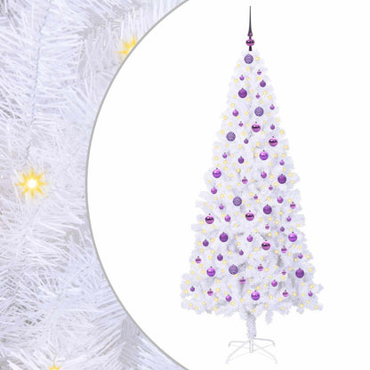 Albero di Natale artificiale Bianco 210 cm PVC e Acciaio | homemem39