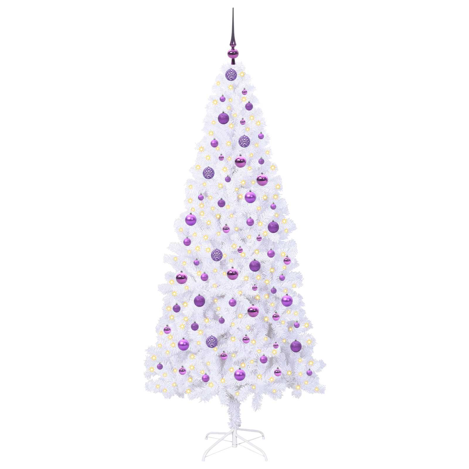 Albero di Natale artificiale Bianco 210 cm PVC e Acciaio | homemem39