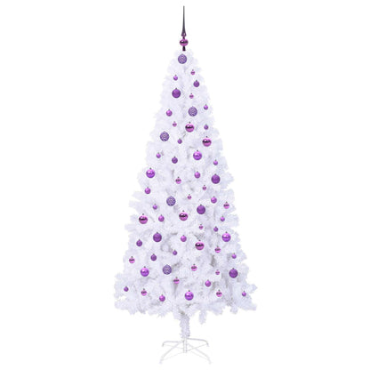 Albero di Natale artificiale Bianco 210 cm PVC e Acciaio | homemem39