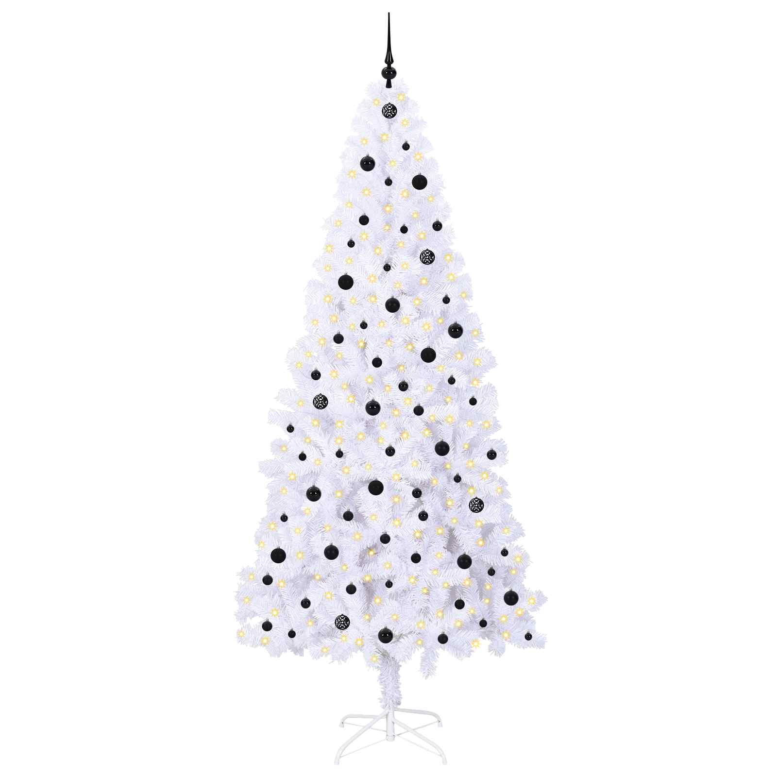 Albero di Natale artificiale Bianco 240 cm PVC e Acciaio | homemem39