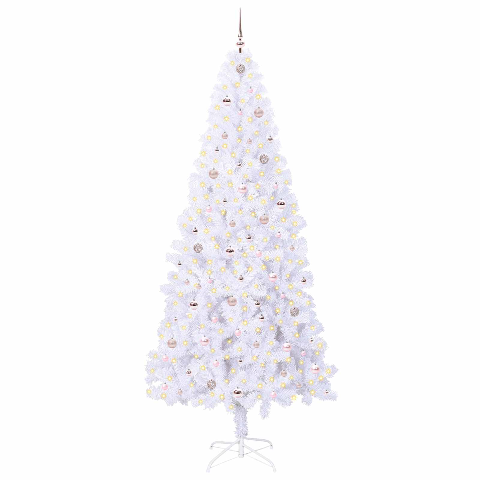 Albero di Natale artificiale Bianco 240 cm PVC e Acciaio | homemem39