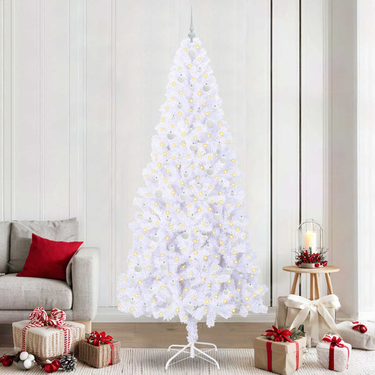 Albero di Natale artificiale Bianco 240 cm PVC e Acciaio | homemem39