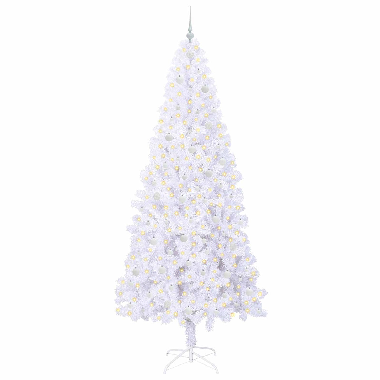 Albero di Natale artificiale Bianco 240 cm PVC e Acciaio | homemem39