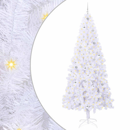 Albero di Natale artificiale Bianco 240 cm PVC e Acciaio | homemem39