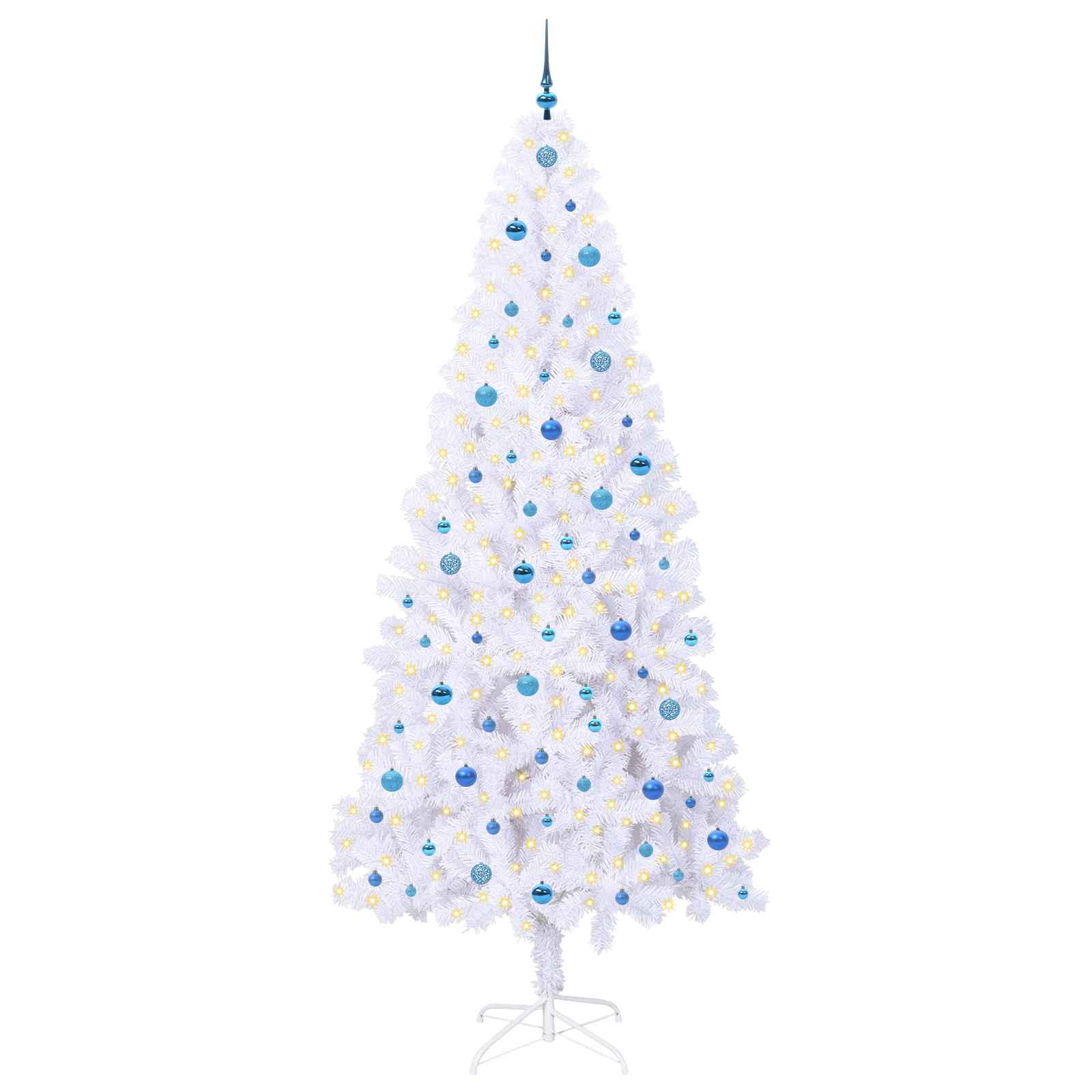 Albero di Natale artificiale Bianco 240 cm PVC e Acciaio | homemem39