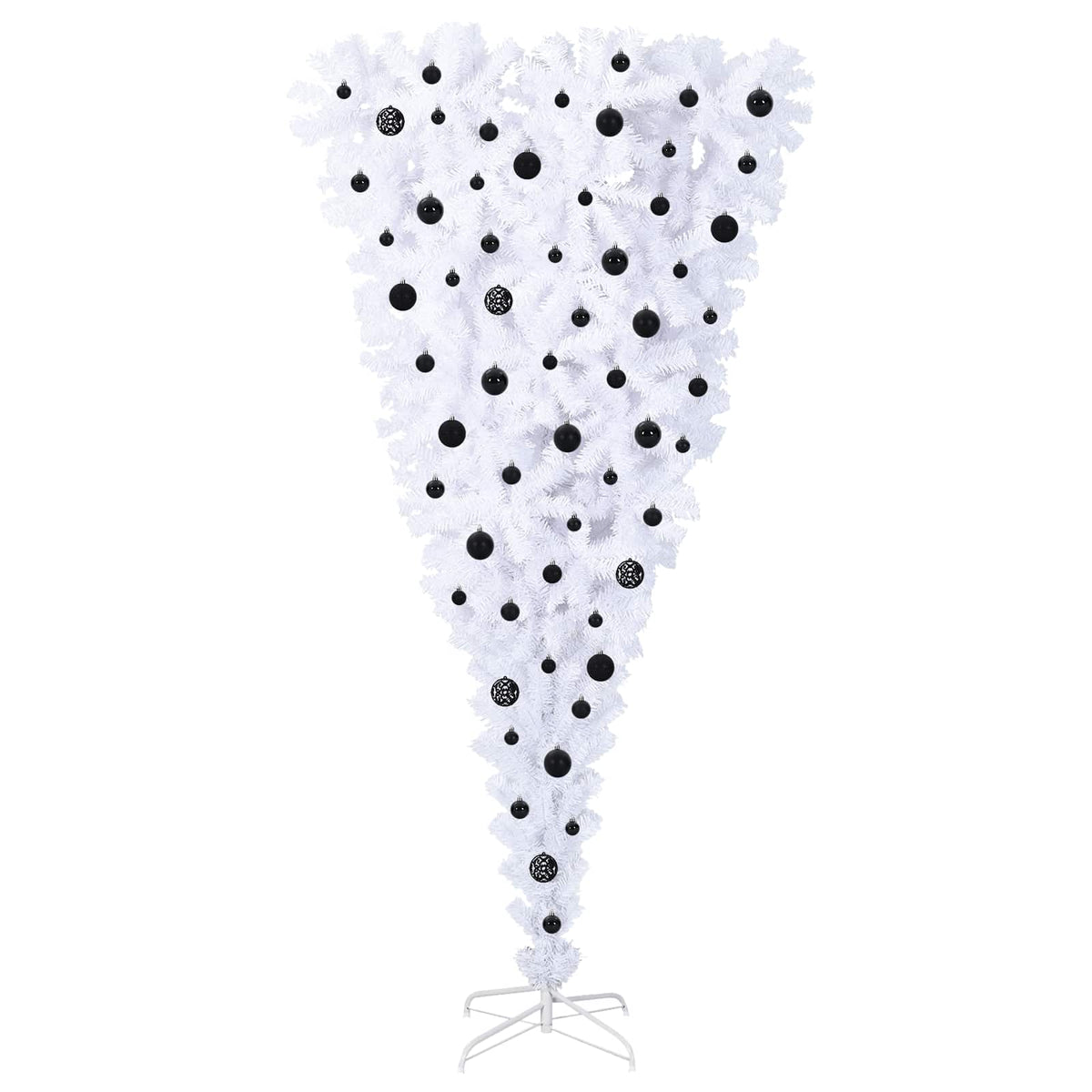 Albero di Natale artificiale Bianco 210 cm PVC e Acciaio