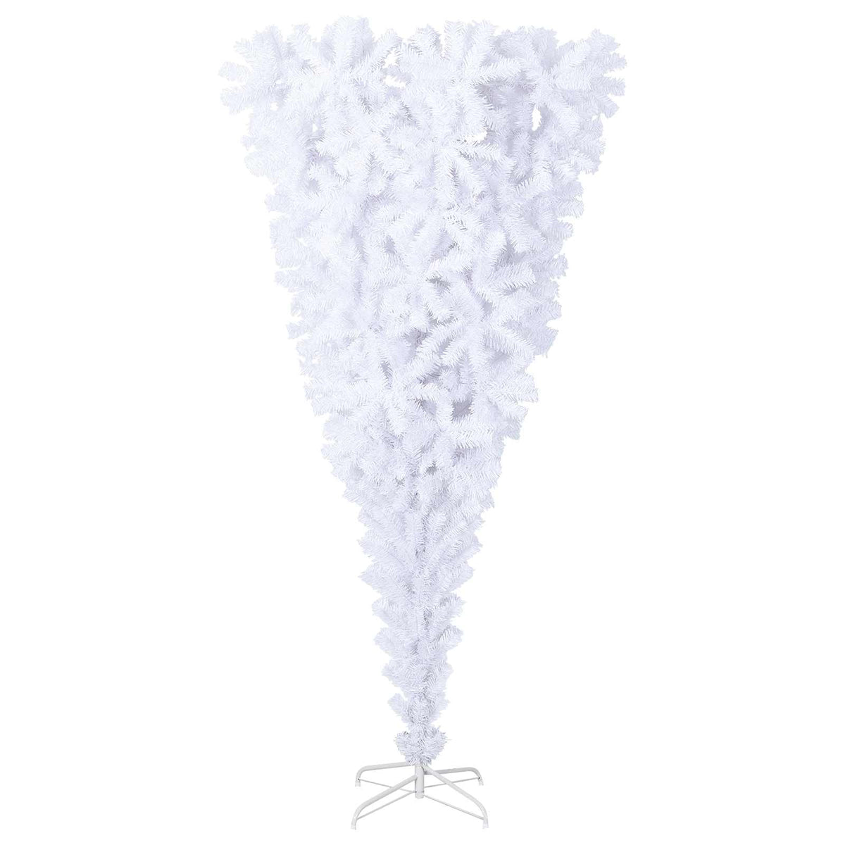 Albero di Natale artificiale Bianco 210 cm PVC e Acciaio