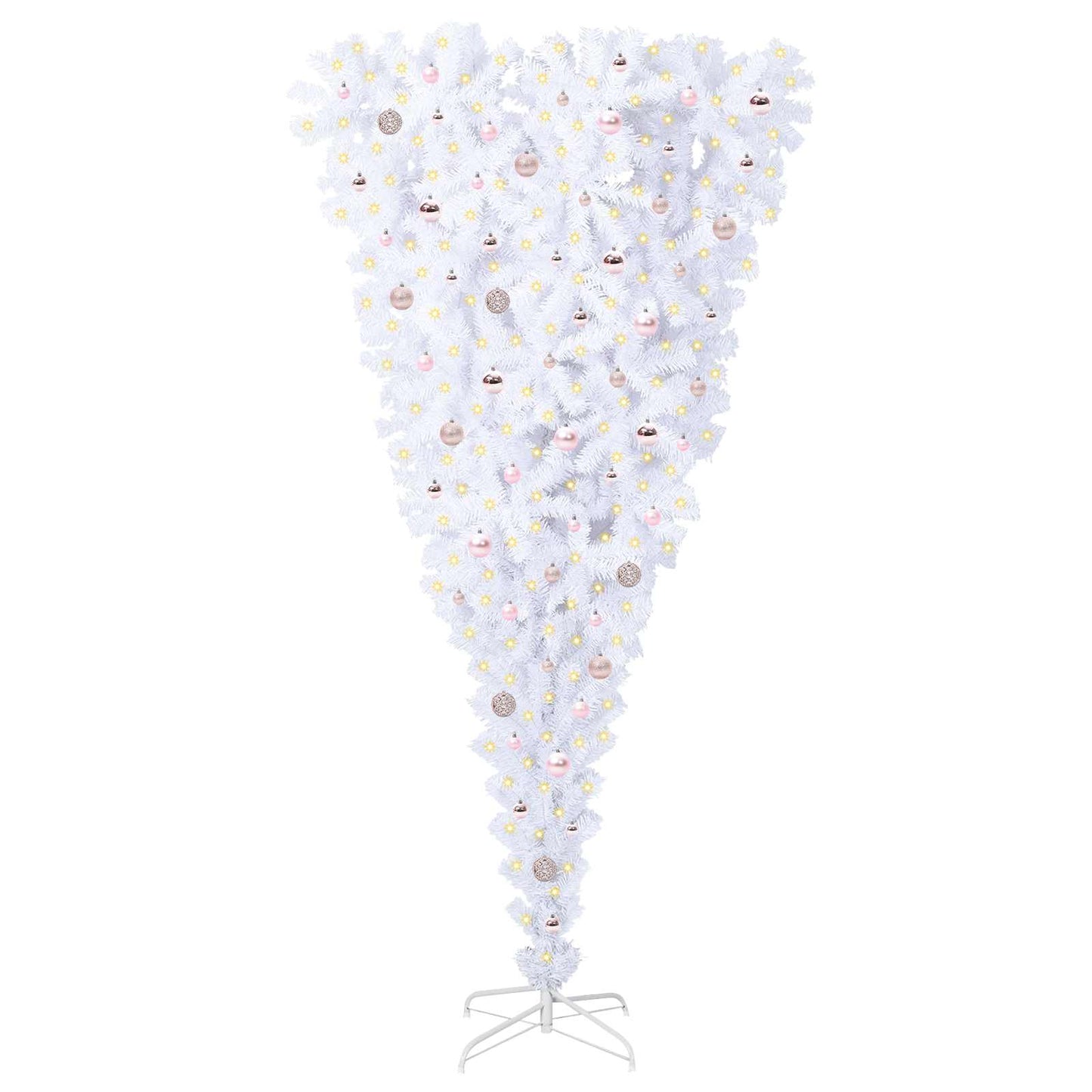 Albero di Natale artificiale Bianco 240 cm PVC e Acciaio | homemem39