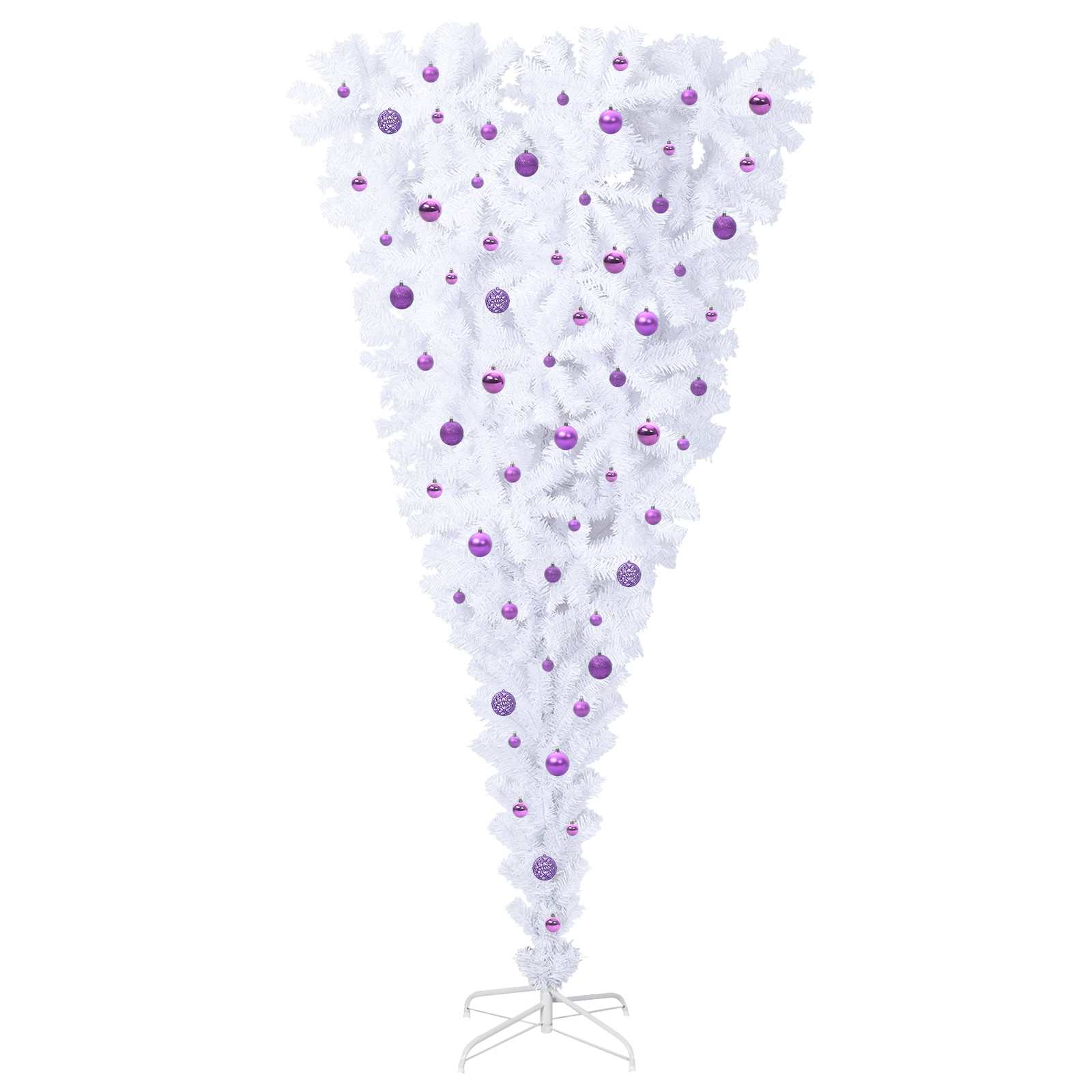 Albero di Natale artificiale Bianco 240 cm PVC e Acciaio | homemem39