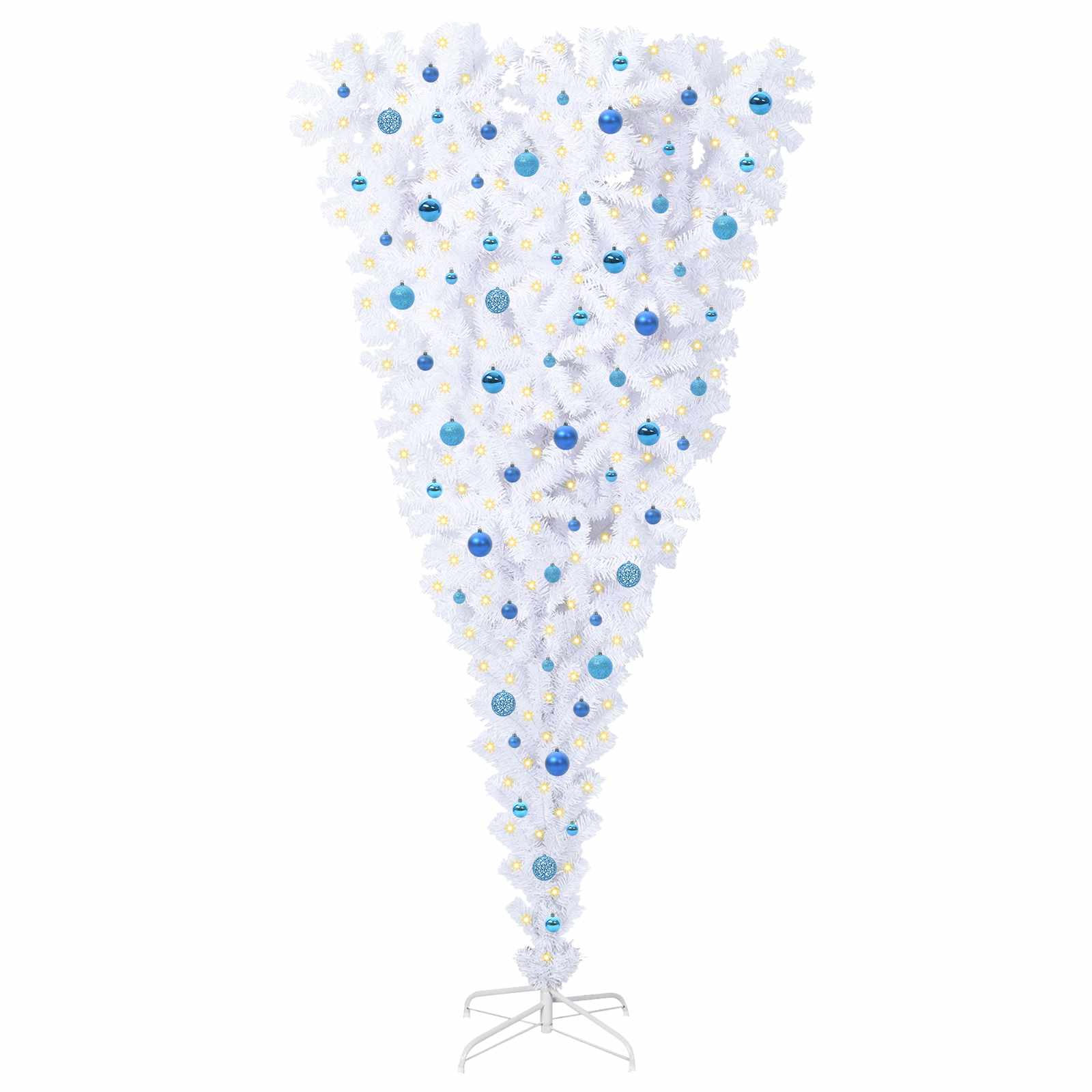 Albero di Natale artificiale Bianco 240 cm PVC e Acciaio | homemem39