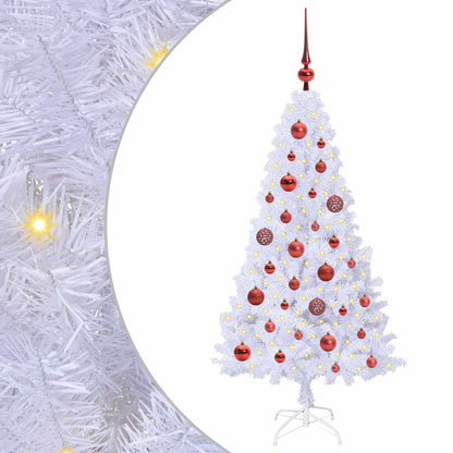 Albero di Natale artificiale Bianco 120 cm PVC e Acciaio | homemem39