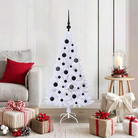 Albero di Natale artificiale Bianco 120 cm PVC e Acciaio | homemem39