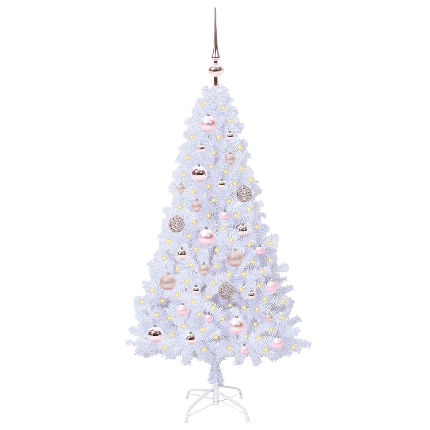 Albero di Natale artificiale Bianco 120 cm PVC e Acciaio | homemem39