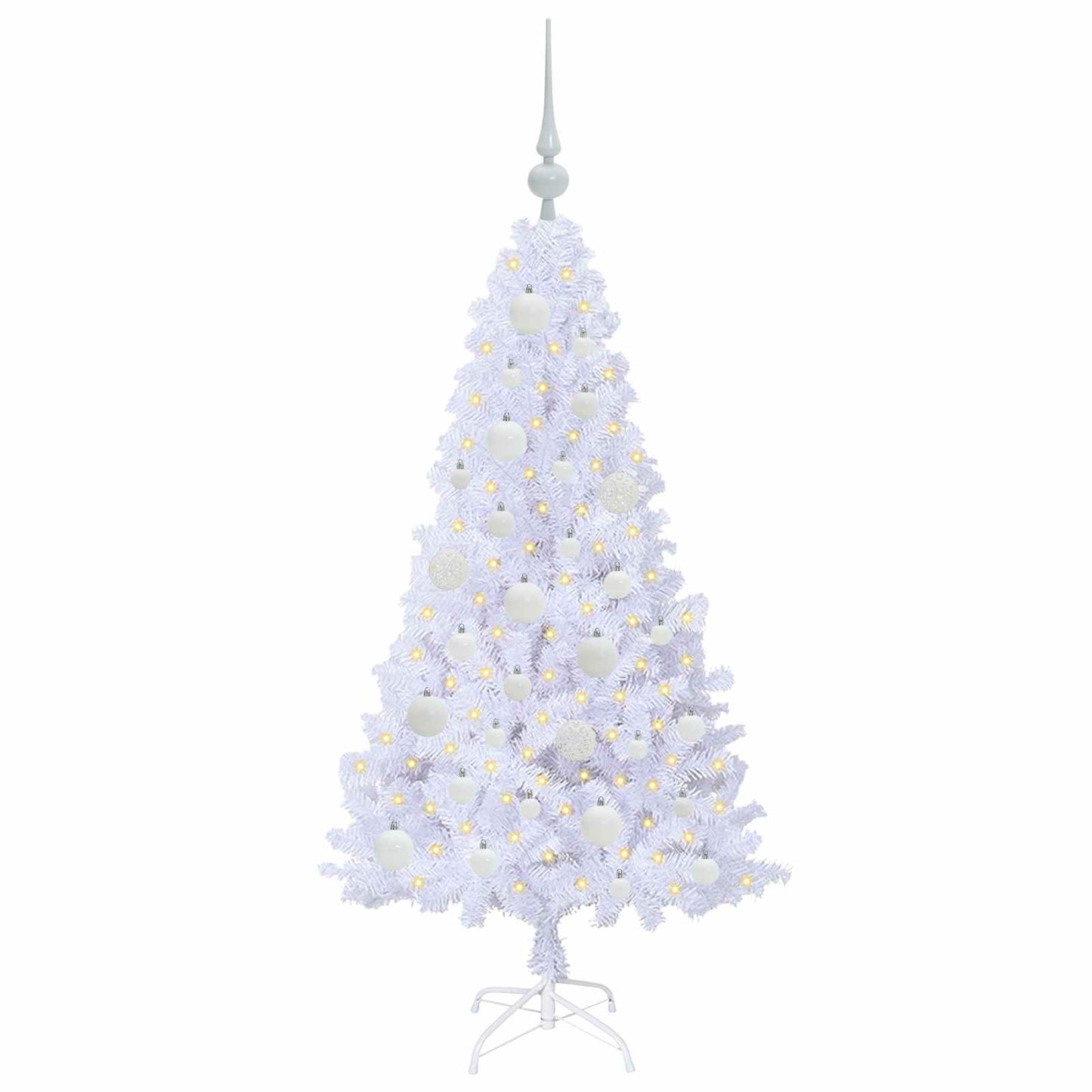 Albero di Natale artificiale Bianco 120 cm PVC e Acciaio | homemem39