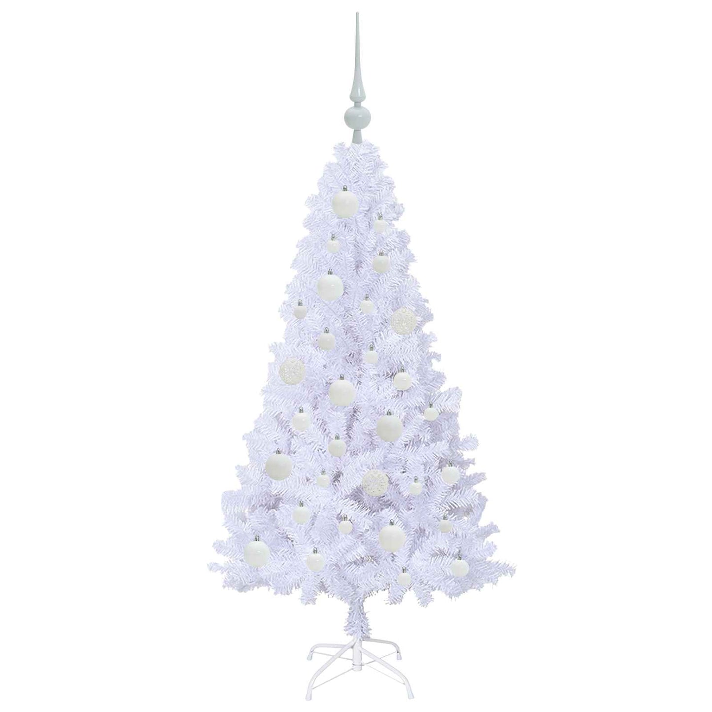 Albero di Natale artificiale Bianco 120 cm PVC e Acciaio | homemem39