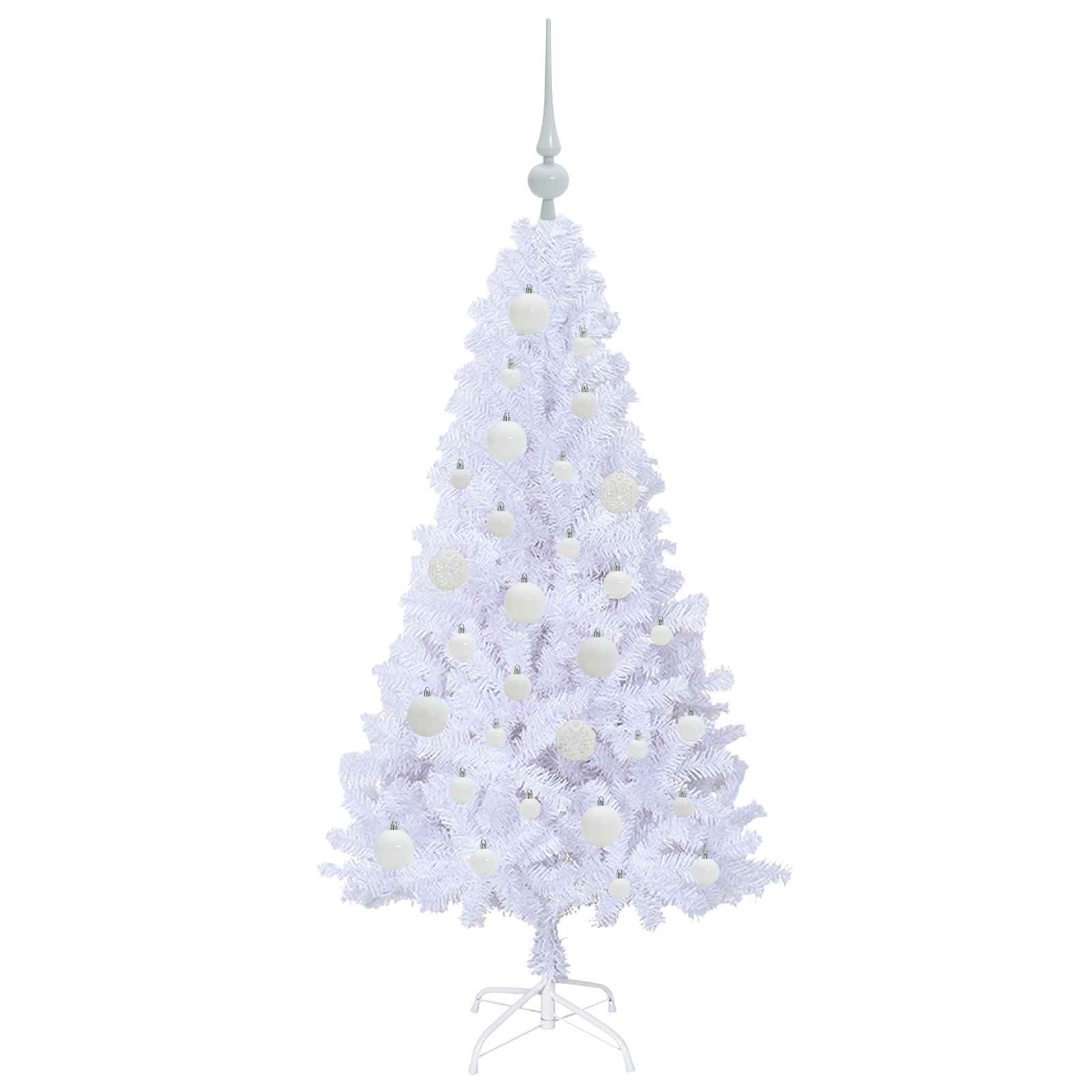 Albero di Natale artificiale Bianco 120 cm PVC e Acciaio | homemem39