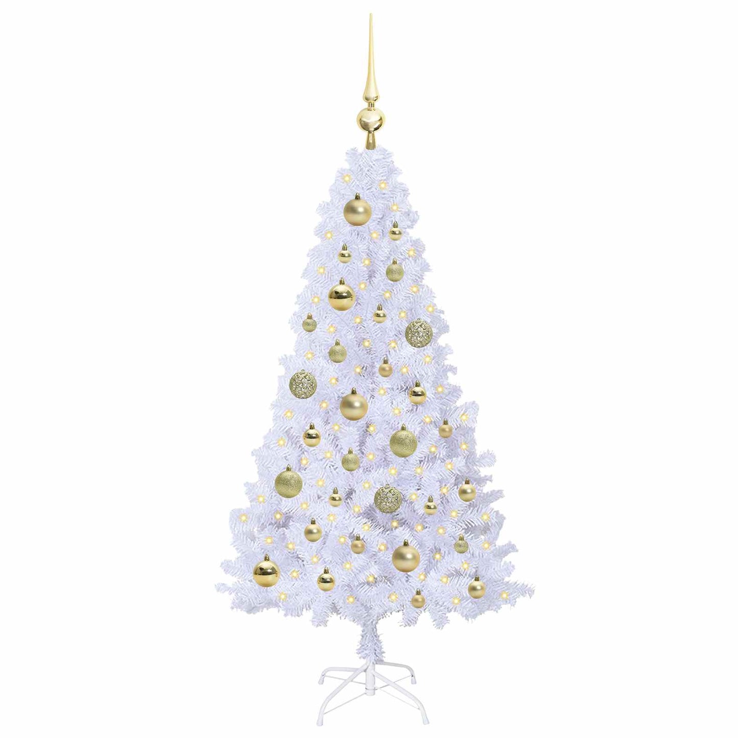Albero di Natale artificiale Bianco 120 cm PVC e Acciaio