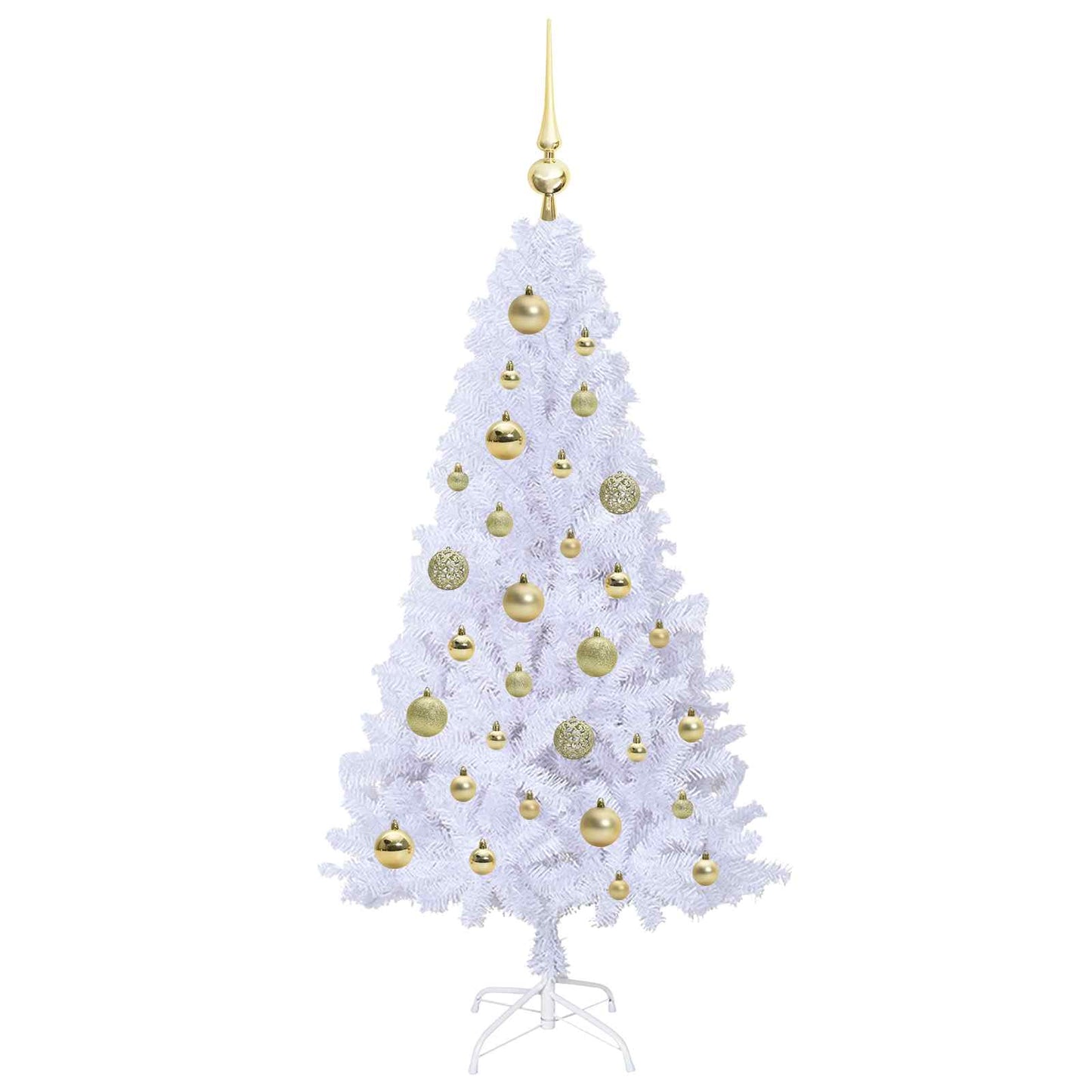 Albero di Natale artificiale Bianco 120 cm PVC e Acciaio