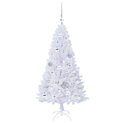 Albero di Natale artificiale Bianco 120 cm PVC e Acciaio