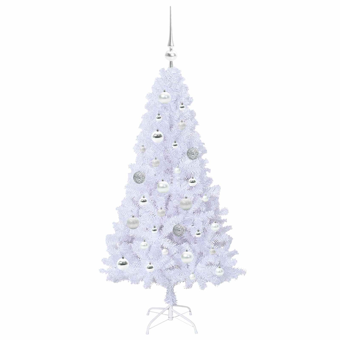 Albero di Natale artificiale Bianco 120 cm PVC e Acciaio