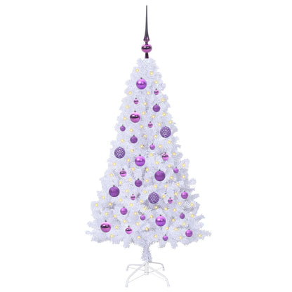 Albero di Natale artificiale Bianco 120 cm PVC e Acciaio