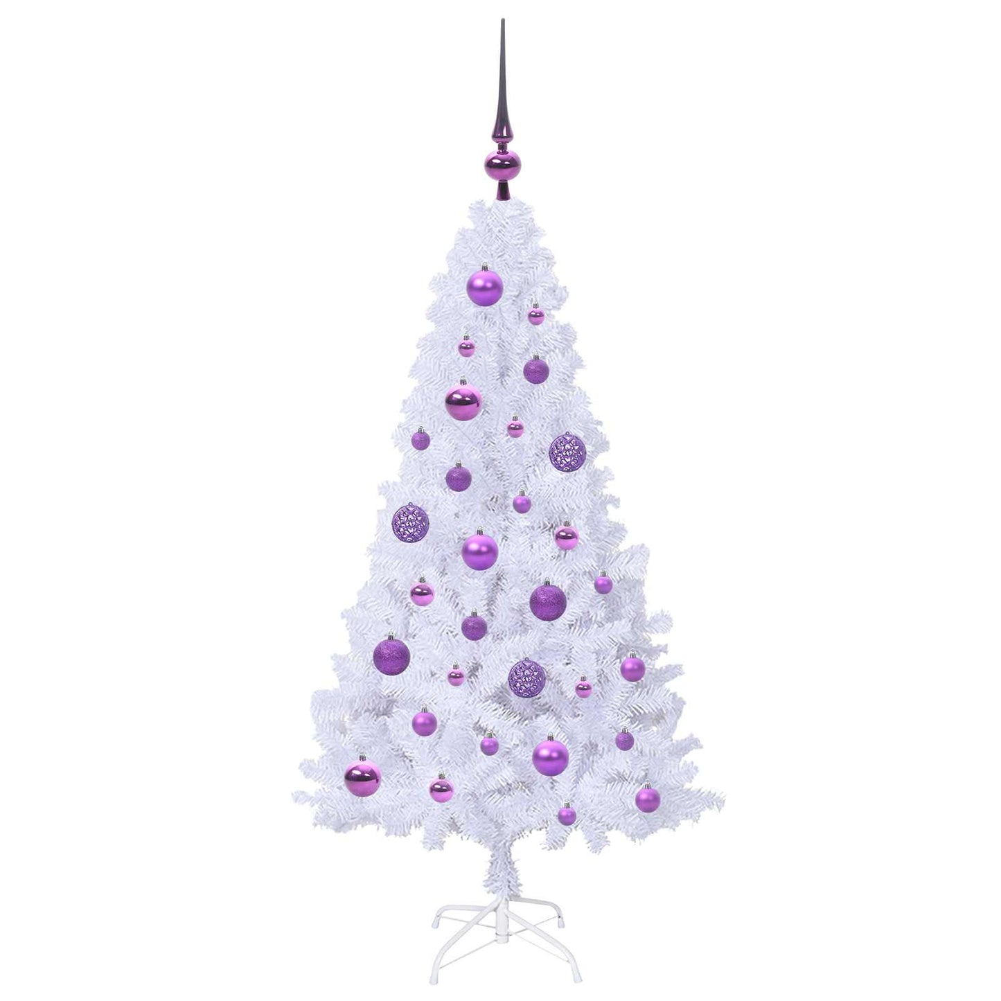 Albero di Natale artificiale Bianco 120 cm PVC e Acciaio