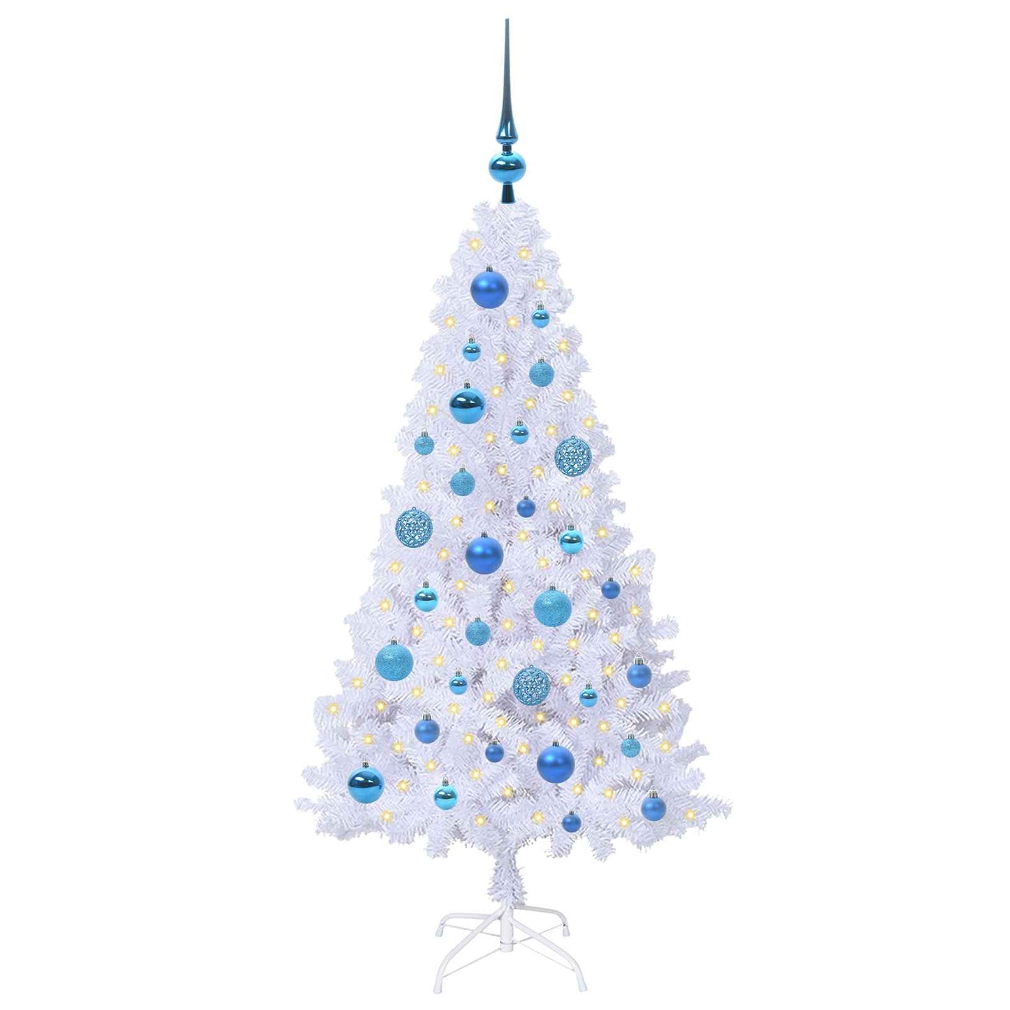 Albero di Natale artificiale Bianco 120 cm PVC e Acciaio