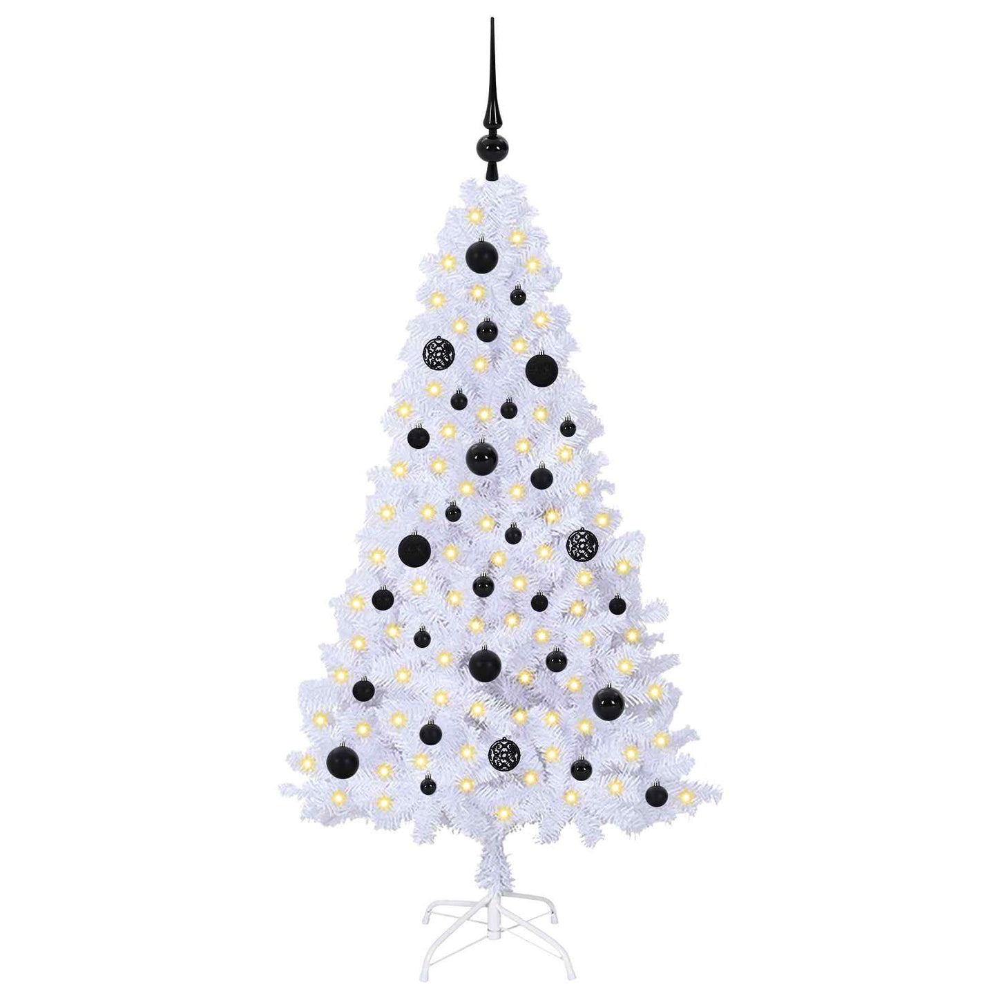 Albero di Natale artificiale Bianco 150 cm PVC e Acciaio