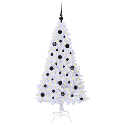 Albero di Natale artificiale Bianco 150 cm PVC e Acciaio