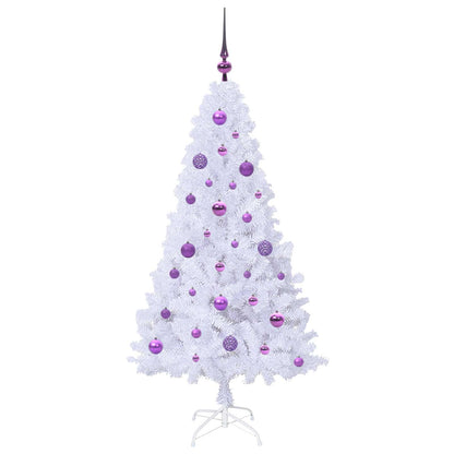 Albero di Natale artificiale Bianco 150 cm PVC e Acciaio