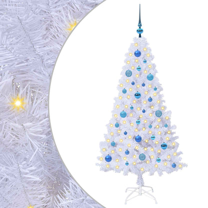 Albero di Natale artificiale Bianco 150 cm PVC e Acciaio