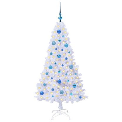 Albero di Natale artificiale Bianco 150 cm PVC e Acciaio