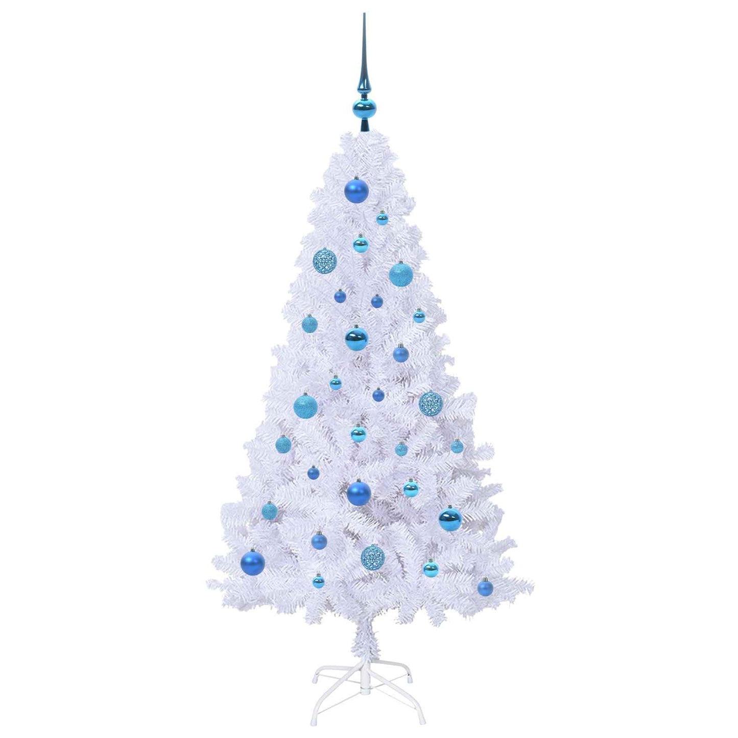 Albero di Natale artificiale Bianco 150 cm PVC e Acciaio