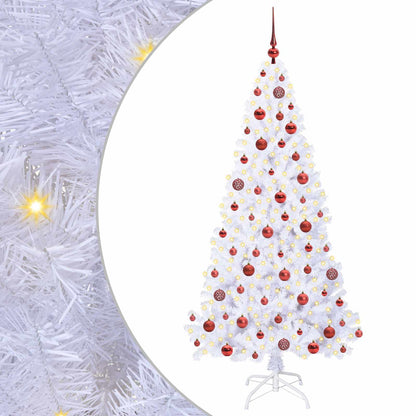 Albero di Natale artificiale Bianco 180 cm PVC e Acciaio